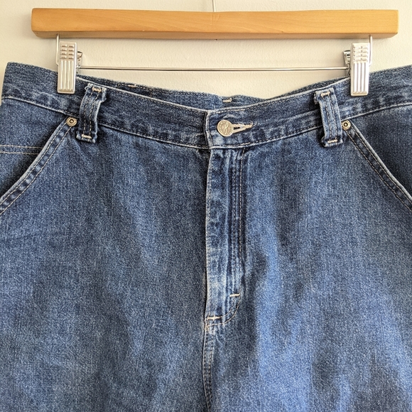 RIDERS BY LEE Vtg Denim Carpenter Shorts - Picture 3 of 10
